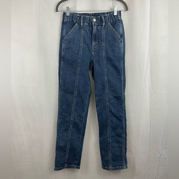 J. Crew Elastic-waist Seamed Straight Jean Women’s Size 25 - Picture 3 of 7
